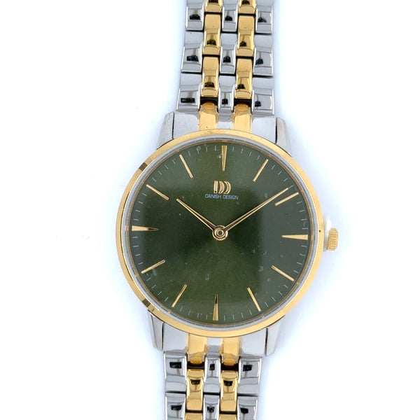 Danish Design Two Tone Green Dial Watch