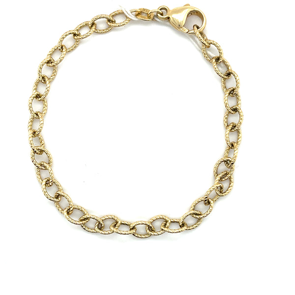 14k Yellow cable Rope Bracelet