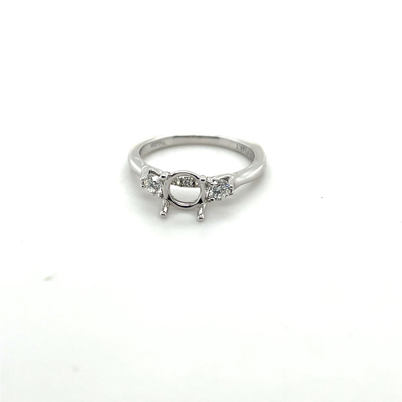 14k WG 3 RBC Stoned Ring