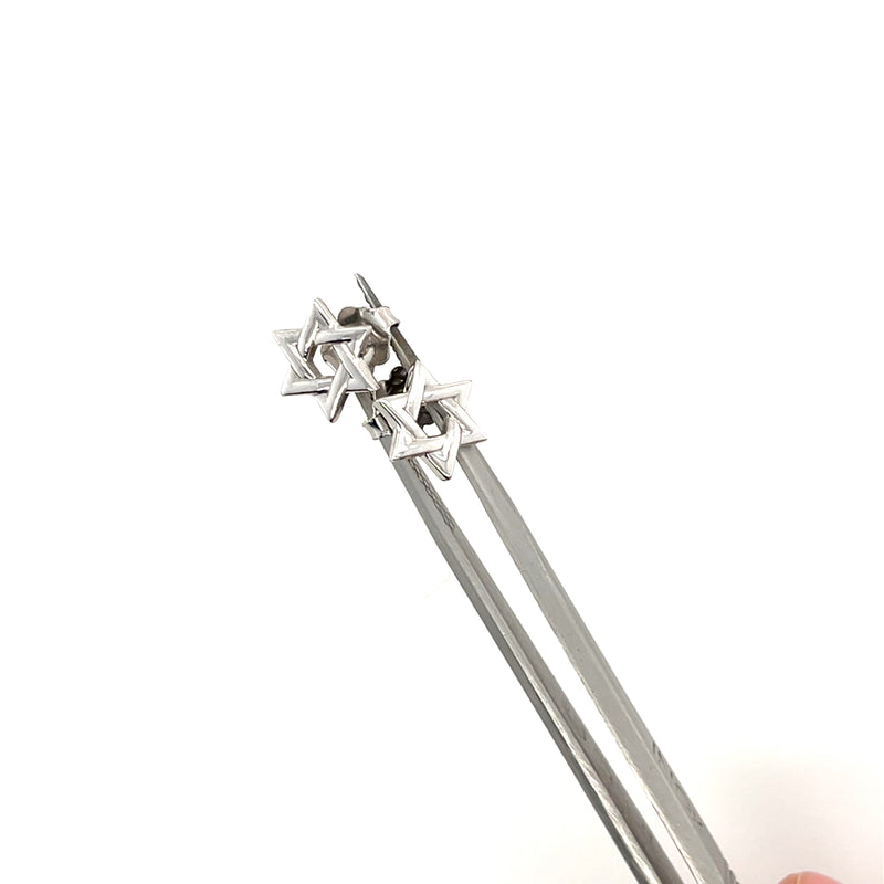 14kwg Star of David Earrings