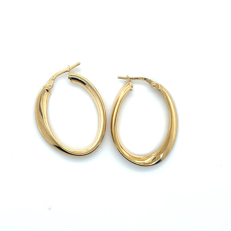 Sterling YG Plated Hoops