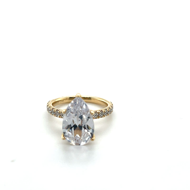14kyg French Set Ring